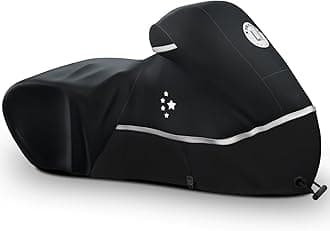 Motorcycle Cover 420D Heavy Duty All Season Universal Weather Waterproof Outdoor Protection 96" XXL Vehicle Cover/Black