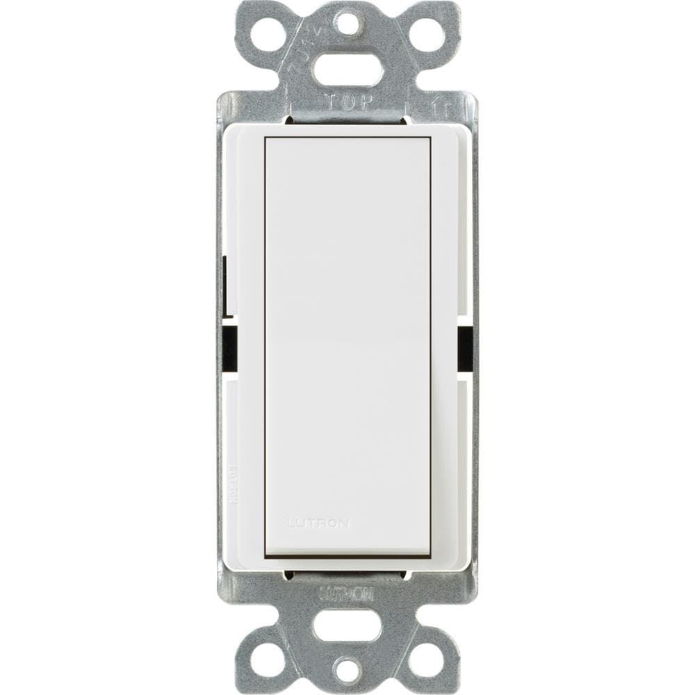 Lutron Claro On/Off Switch, 15-Amp, 3-Way, CA-3PS-WH, White