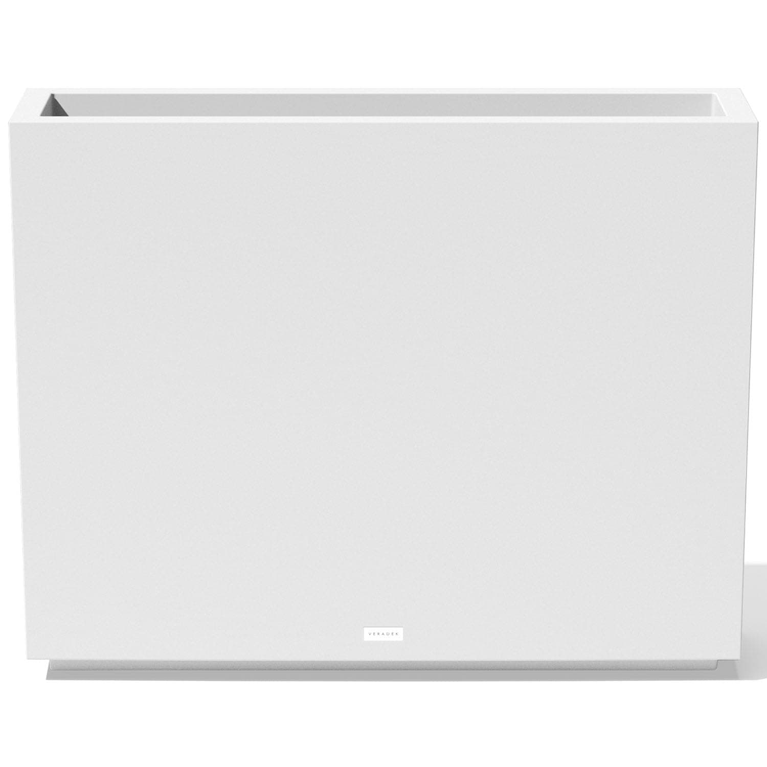 Span Plastic Box Series Planter - Tall Rectangular, White, All-Weather Resistant, Removable Insert Bucket, Modern Design, Indoor/Outdoor Use