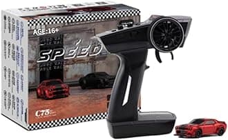 LOCHE Remote Control Car, Racing C75 1/76 Scale RC 4CH Electric RWD Drift Racing Car, High Speed 2.4G Racing Sport Car All Terrain Off-Road Truck for Birthday Gift - RTR Version