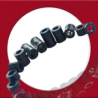 Pack of 12 M4 x 30mm Black Nylon Spacers and Standoff Washers for M3, M4, M5, M6, M8 Screws, Lengths 3mm to 30mm (Pack of 12)