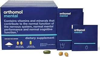 Orthomol Mental, 30-Day Supply, Premium Cognitive Support Supplement with Essential Brain Nutrients for Enhanced Focus & Energy