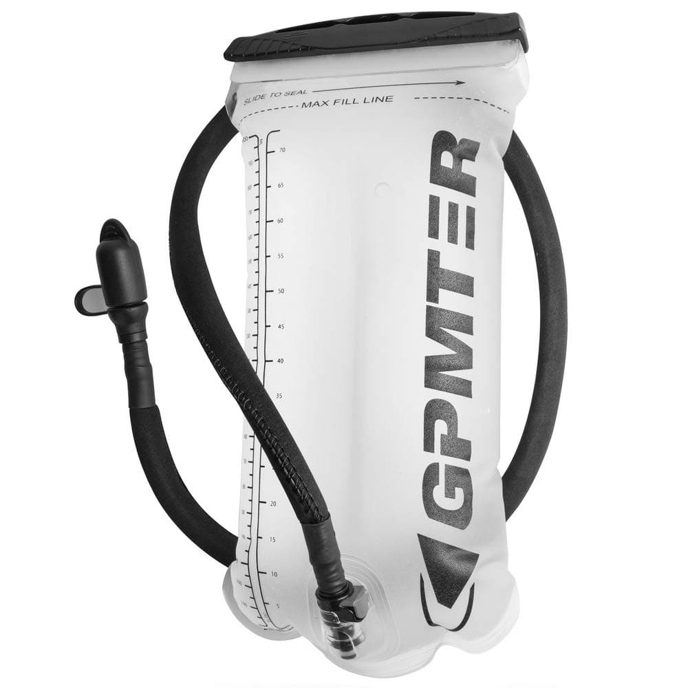 Hydration Bladder Leak-Proof Water Reservoir, 2L Hydration Pack Replacement 70oz for Outdoor Cycling Hiking Climbing Camping Running, TPU Large Opening, Insulated Tube, BPA Free Easy Clean