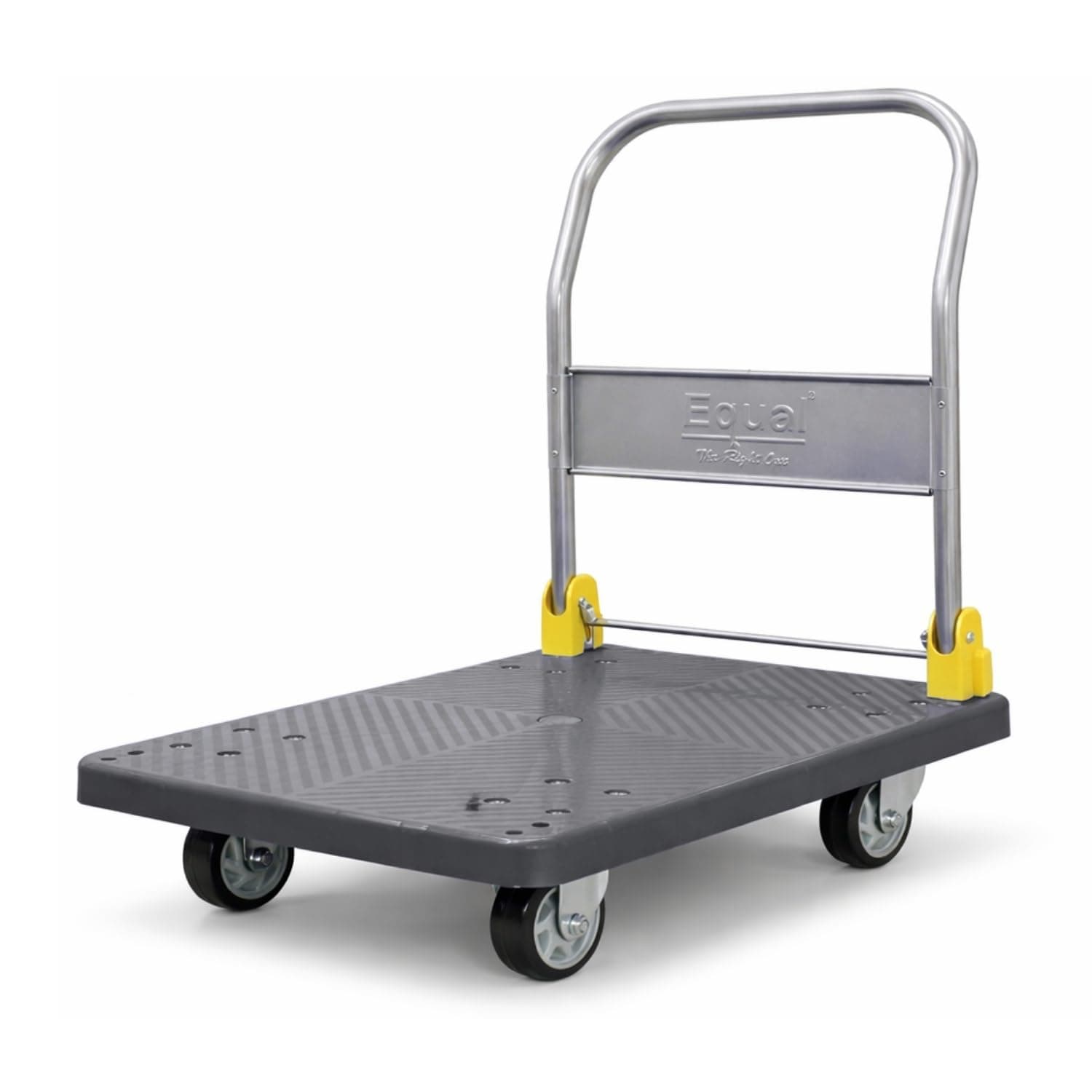 Equal 200kg Portable Foldable Platform Trolley - Heavy-Duty PP Frame - 360 Degree Rotating High-Density PU Wheels - 1-Year Warranty - Home, Warehouse and Industrial Use (72cm x 48cm)