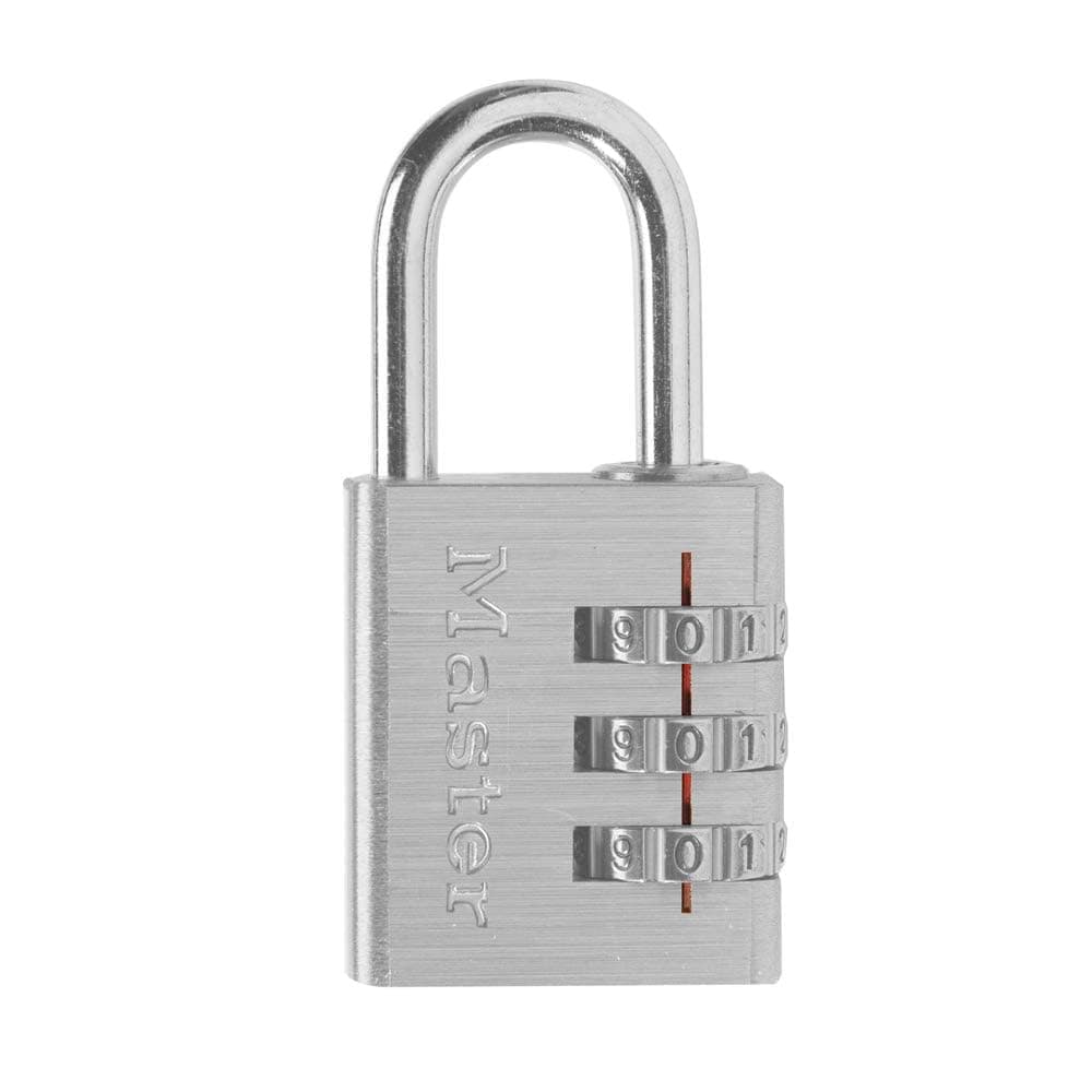 Master Lock Set Your Own Combination Aluminum Lock, Small Lock for Backpacks, Cabinets, or Zippers with 3-Digit Code,1-3/16 Inches Wide, 630D