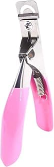 TRIXES Nail Clippers - False Nail Tip Cutters - Nail Trimmer for Acrylic or Gel Nails - Professional Nail Tip Clippers - False Nails Artificial Gel Nails Shaper - Professional Manicure Tools - Pink