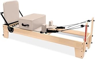Professional Pilates Reformer Machine with Jumpboard, Reformer Box, and Foot Straps – Studio-Grade Pilates Equipment for Home Use, Adjustable Resistance & Smooth Glide System