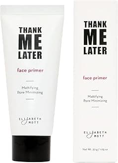 Elizabeth Mott Thank Me Later Face Primer - Mattifying Makeup Base Primer for Smooth Skin - Pore Minimizer, Helps Smooth Fine Lines - Long-Lasting, Lightweight, Leaping Bunny Certified, 30g