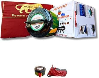 BIKEBLAZER® Semi-Automatic Bike Body Cover Compatible for All Royal Enfield Motorcycles | Heavy Duty Device | Water Resistant | UV Safe | 100% Dust Proof | Anti-Theft & Scratch Proof Covers AL