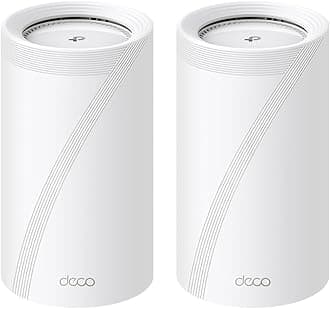TP-Link Tri-Band WiFi 7 BE17000 Whole Home Mesh System (Deco BE75) | 8-Stream 17 Gbps | 1× 10G + 3× 2.5G Ports Wired Backhaul, 6× High Gain Antennas | VPN, AI-Roaming, 4×4 MU-MIMO, HomeShield (2-Pack)