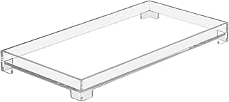 Vanity Bathroom Tray, Acrylic Rectangle Decorative Catchall Organizer Storage Tray (Large-Clear)