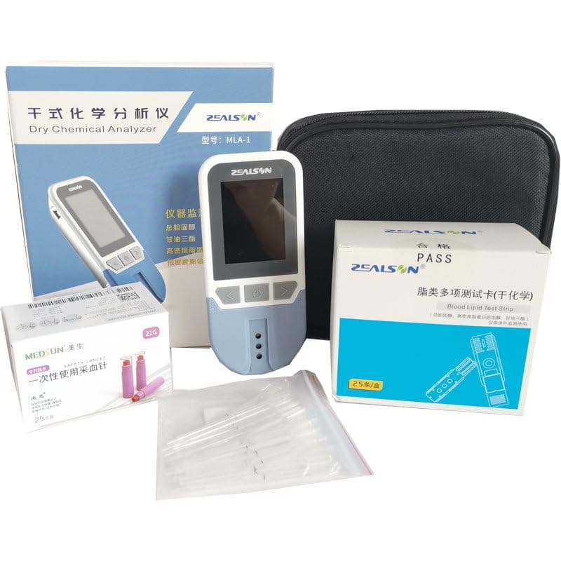 Cholesterol Test Meter Cholesterol Meter Analyzer Lipid Test Meter Cholesterol Test Kit 5 in 1 TC TG HDL LDL + 25 Strips