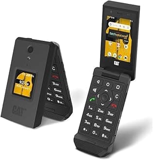 CAT S22 Flip 4G LTE Android Mobile 16GB Single Sim, Water Proof (Unlocked Version) Black