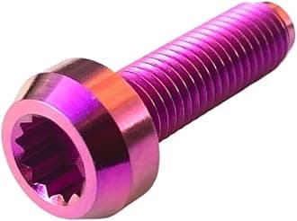 Compatible With 6Pcs Titanium BBS Split Rim Bolts M7*24 Mm 12 Point Hea D Screw Ti6Al4V Two-Piece Three Pieces Wheel Hub Ti Fastener(Puple,M7x32)
