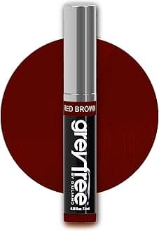 Root touch up hair mascara temporary cover conceal gray roots hair lines eyebrows mens mustache and beards Red-Brown