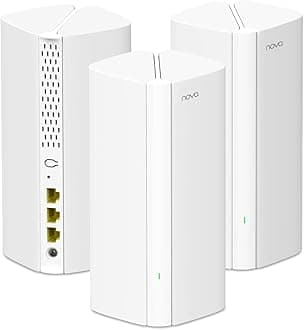 AX3000 Mesh WiFi 6 System Nova MX12-7000 sq.ft WiFi Coverage - Whole Home WiFi Mesh System - 1.7 GHz Quad-Core CPU - Dual-Band Mesh Network for 160+ Devices - 3 Gigabit Ports per Unit - 3-Pack