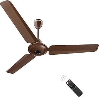atomberg Efficio Alpha 1200mm BLDC Ceiling Fan with Remote Control | BEE 5 star Rated Energy Efficient Ceiling Fan | High Air Delivery with LED Indicators | 2 Year Warranty (Gloss Brown)