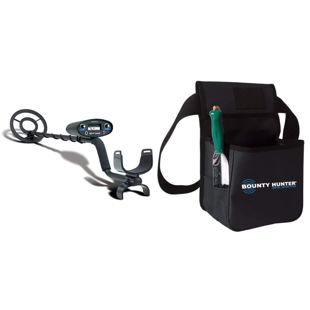 Bounty Hunter TK4 Tracker IV Metal Detector & Hunter TP-KIT-W Pouch and Trowel Combo Kit