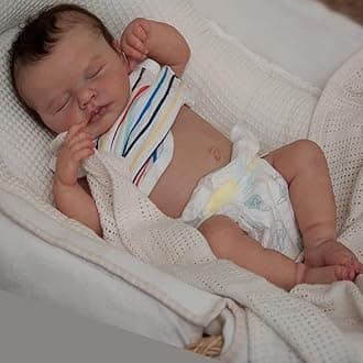 RXDOLL 20in Real Looking Reborn Baby Dolls Silicone Full Vinyl Body Girl Anatomically Correct Baby Doll Realistic Newborn Baby Dolls Sleeping Baby Girl Waterproof Toy for Age 3+