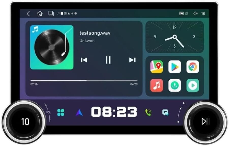 11.8 Inch Diamond 2K Car Android Screen 4Gb Ram 64Gb Rom Support Apple Carplay Auto Wireless Suitable For 9 10 Frame Fast Interface Quick Boot Ahd Camera Included