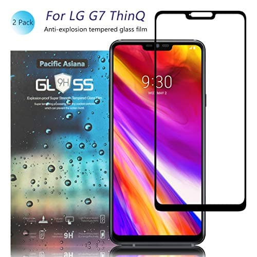 Pacific Asiana Screen Protector Compatible for LG G7 ThinQ/G7+/G7 Fit/G7 One, Ultra Thin HD Clear Ballistic [9H Hardness][Anti-Scratch][Bubble-Free][Case Friendly] Tempered Glass Replacement (2-Pack)