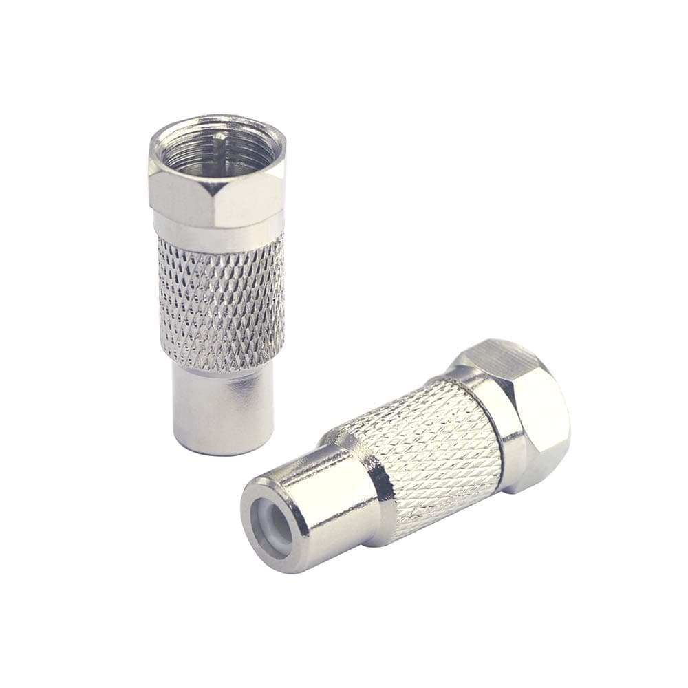 2 Pack Atari Adapter, Phono RCA Female to F Type Male RF Connector Coaxial Adapter for Atari 2600/7800 Sega/Coleco/Commodore Game System