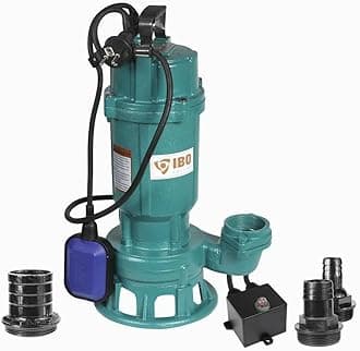 1100W Submersible Dirty Water Pump Grinder Sewage Well Septic Flood Sewage Sump (1100W Pump ONLY - NO Hose)