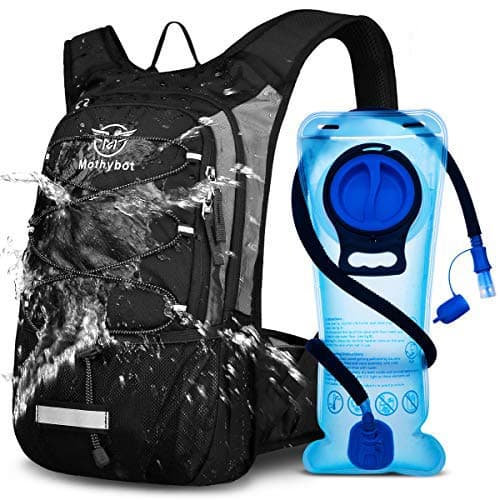 MothybotInsulated 1.5L 3L Hydration Backpack Pack with Water Bladder, Large Capacity Lightweight Hiking Daypack for Women, Men, kids - Waist Pouches & Cooler Layer, for Running, Biking, Rave,Festival