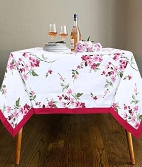 Dining Table Cover 4 Seater-Pink