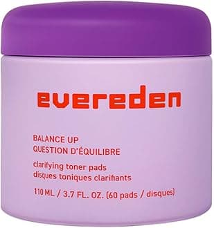Evereden Balance Up Toner Pads for Face - Clean and Vegan Pre-Teen Water-Based Face Toner Pads with Green Tea, Chamomile, and White Tea For Oily and Pimple-Prone Skin - Balanced Skin & Clog-Free Pores