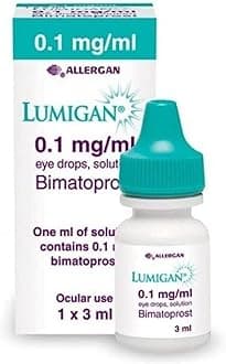 LUMIGAN 0.1mg/ml Bimatoprost for eyelash and eyebrows growth