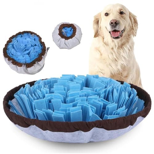 Snuffle Mat for Dogs - Adjustable Interactive Puzzle Toy for Large & Small Breed Slow Feeder for Mental Stimulation & Stress Relief Encourages Natural Foraging Ideal for Indoor & Outdoor Use