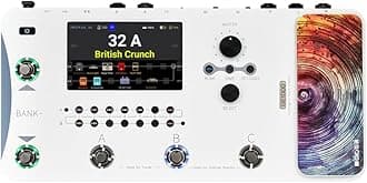 MOOER GE1000 Li White Guitar Multieffects Pedal Dual Effects Chains Processor with AI Equalization, 5" Touch Screen, 300+ Effects, Third-brand IRs, Stereo Sound Out Put, XLR, MIDI Port, Guitar/Bass
