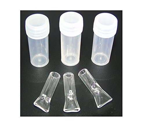 Smoking Glass Tips - Handmade Glass Tips - Round Flat Head Roach Filters (3, Flat Head)