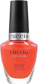 Cuccio Paradise City | Neon Nail Polish Nail Paint | 13ml | Long Lasting, Glossy, Vegan | Paraben Free | No Yellowing | FREE from Harmful Chemicals - Coral
