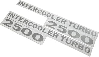 Decals Pajero Intercooler Turbo 2500 - Fits Mitsubishi - Reproduction Sticker (Black)