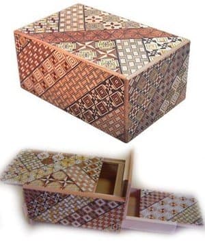 Yosegi 5 sun 10 Puzzle Box withDrawer