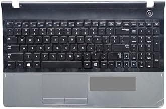YANHAO [Laptop Keyboard] New US/KR/AR for Samsung NP300E5A NP305E5C NP300e5x NP305E5A 300E5A 300E5C 300E5Z US Laptop Keyboard with C Shell [Easy Installation] (Color : US)