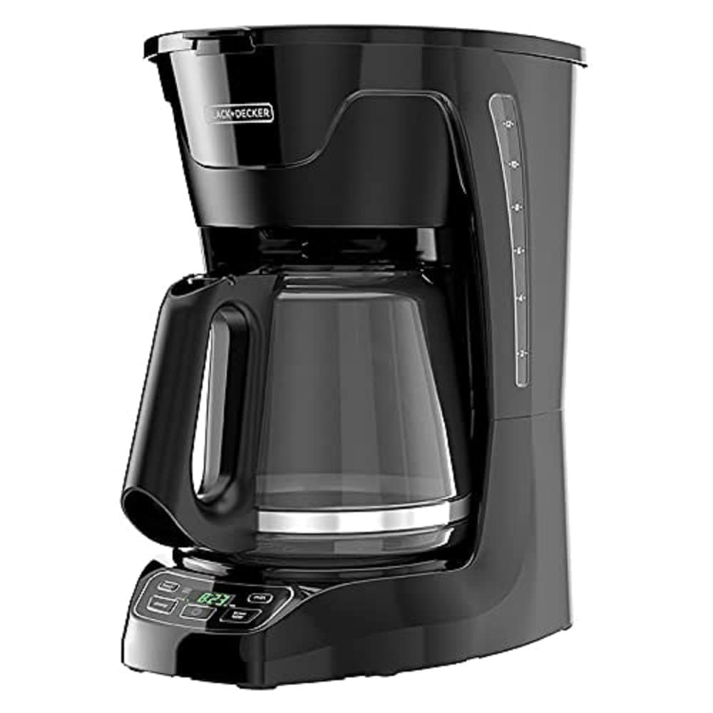 CM1110B Programable 12-Cup Coffee Maker, Easy Pour, Non-Drip Carafe with Removable Filter Basket, Black
