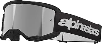 Alpinestars Vision 3 MX ATV MTB Off Road Goggle (Black - Mirror Silver Lens)