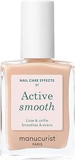 Manucurist Active Smooth 01 Nail Concealer Polish & Care - 2 in 1 Nude Nail Polish : Nail Strengthener and Growth - No Lamp - Nail Concealer - Ridge Filler for Nails - Beige Finish