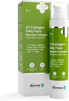 1% Collagen Daily Face Serum-Cream with Green Tea & Hyaluronic Acid For Plump & Tight Skin - 50 g
