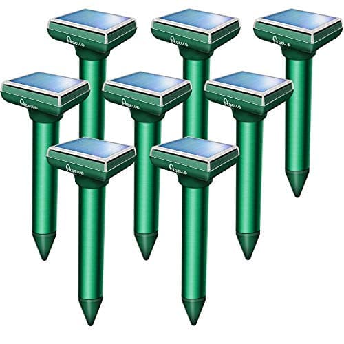 Apello 8 Pack Mole Repellent Gopher Repellent Ultrasonic Mole Repeller Solar Powered Chipmunk Repellant Ultrasonic Outdoor No Mole Killer Trap No Vole Poison Harm to Your Yard