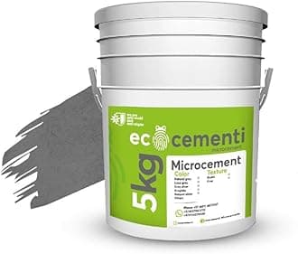Microcement Continuous Coating for Walls and Floors - Versatile, Durable, and Elegant Surface for Home and Office Renovations (Lead Gray, 11.02 lb)