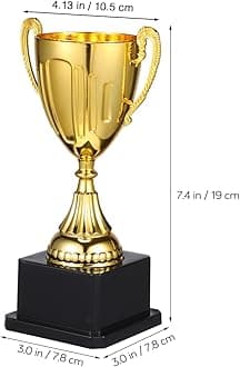 NOLITOY Gold Awards Trophy, Plastic Trophy Cup Rewards Gift Winning Prize for Sports Tournaments Birthday Party Competitions Spelling Bee