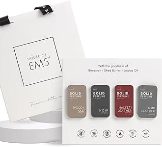 Em5™ Alpha Set of 4 Alcohol Free Solid Perfumes for Men Travel & Pocket Friendly Perfume Wax Non-Greasy Cologne Strong & Lasting Fragrance Gift Pack for Him 12 gm Each