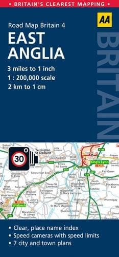 Road Map East Anglia Map – Folded Map, October 1, 2013