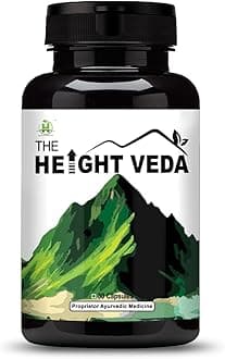Healthy Nutrition - Just for the Health of it Height Veda Supreme Formula | Double Strength Height Gainer Capsules | Supports Bone Strength, Body Growth & Metabolism for Men and Women (30 Capsules)