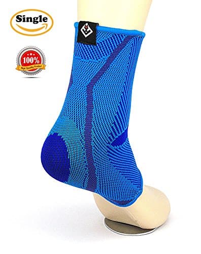 GATEWELL Light Series Elite Knitted Enwrap Ankle Support Compression Brace Sleeves for Sports, Arthritis, Joint Pain, Faster Recovery for All Types of Outdoor Activities DODGREBLUE - S