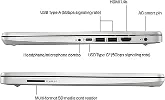 HP 14 Ultrabook • Back to School Limited Edition w/Microsoft 365 • Intel 4-Core CPU • 8GB RAM • 1.6TB Storage (128GB OnBoard w/ 512GB Portable Drive + 1TB OneDrive) • Natural Silver • Win 11